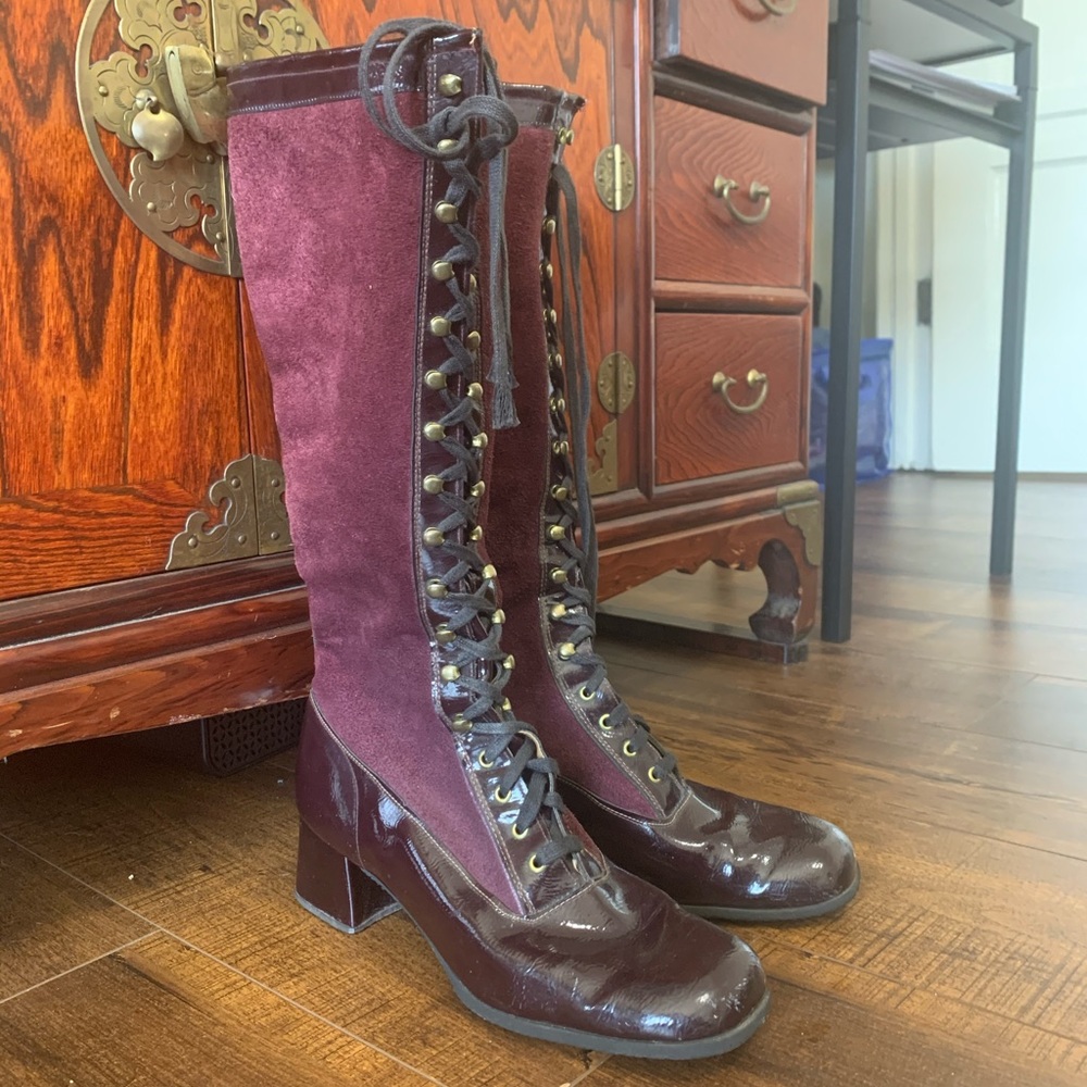 Vintage 60s lace up boots
